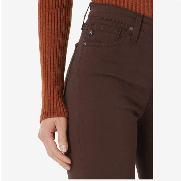 AG Adriano Goldschmied Brown The Prima Cigarette Leg Skinny Jeans - Picture 3 of 12